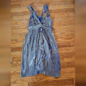 Banana Republic Asymmetrical 100% Blue  Dress Size 0P - 0 Petite